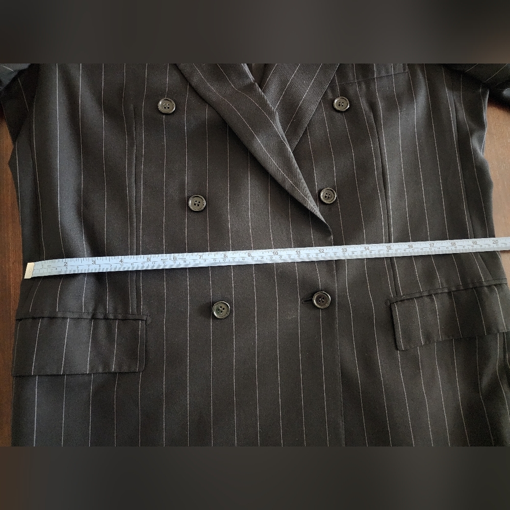 Brioni 42/52R 100% Wool Double Breasted pinstripe Suit Jacket - Picture 9 of 12